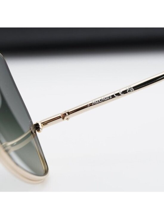 MaxMara Gold Frame Sunglasses with Green Gradient Lenses main image 8
